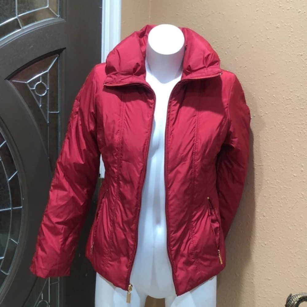 Ellen Tracy Red Collared Full Zip Jacket - image 2